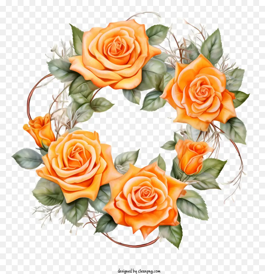Coroa De Flores Rosa，Rosas PNG