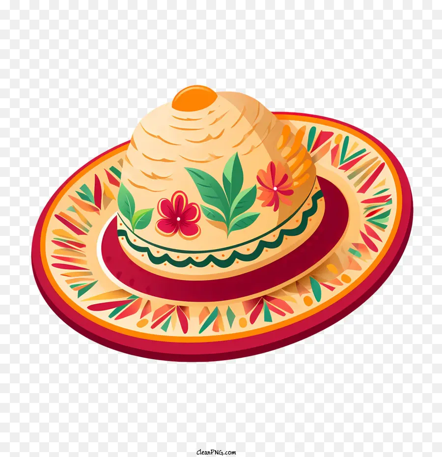 Sombrero Mexicano，Flor PNG