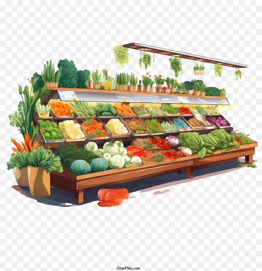 Mercado De Alimentos Vegetarianos，Legumes Frescos PNG