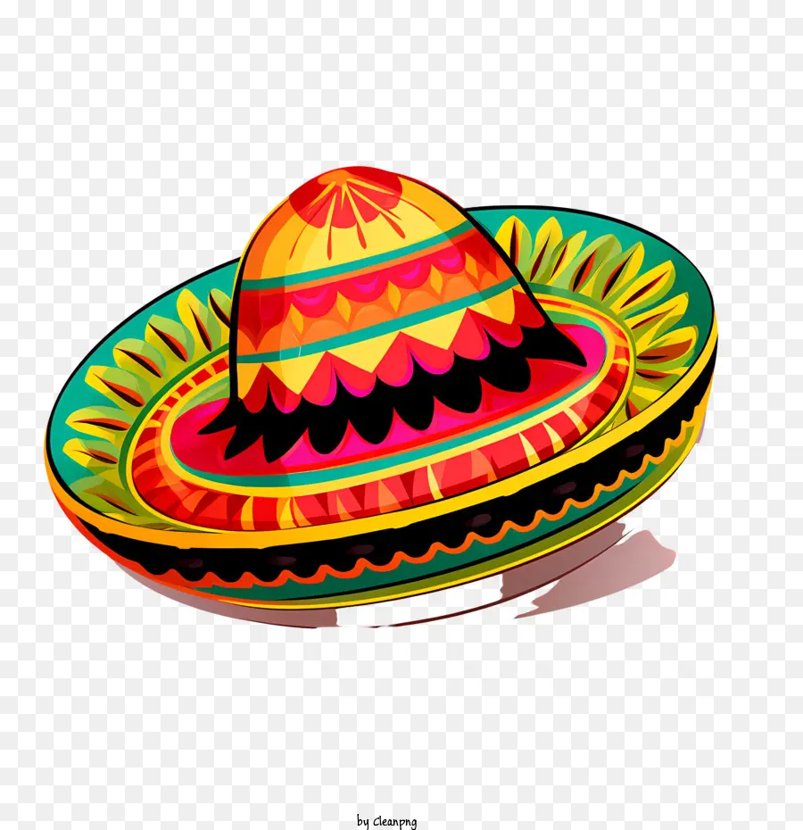 Sombrero Mexicano，Como Vermelho PNG