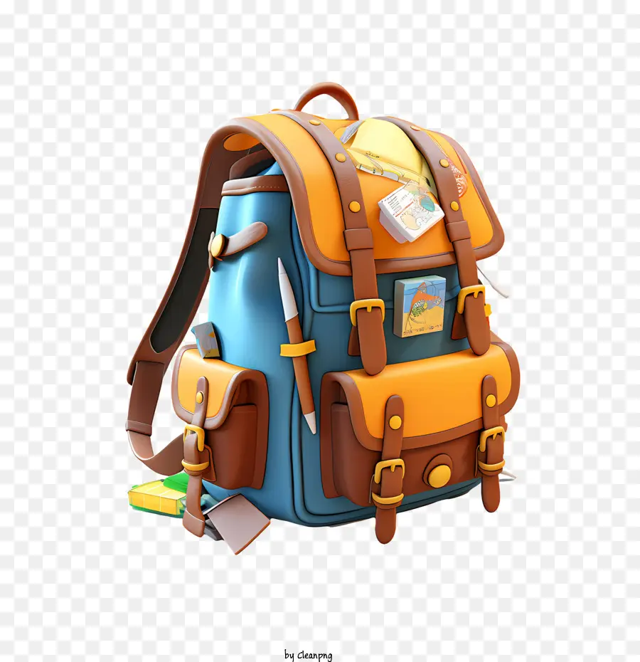 Mochila，Azul PNG