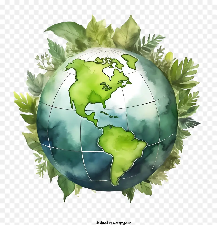 Planeta Verde Terra，Eco PNG