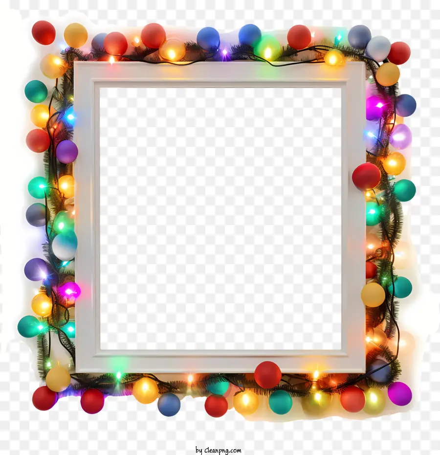 Luzes De Natal，Moldura Colorida PNG