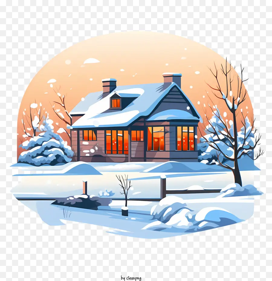 Casa De Inverno，Casa Pequena E Fofa De Doodle PNG