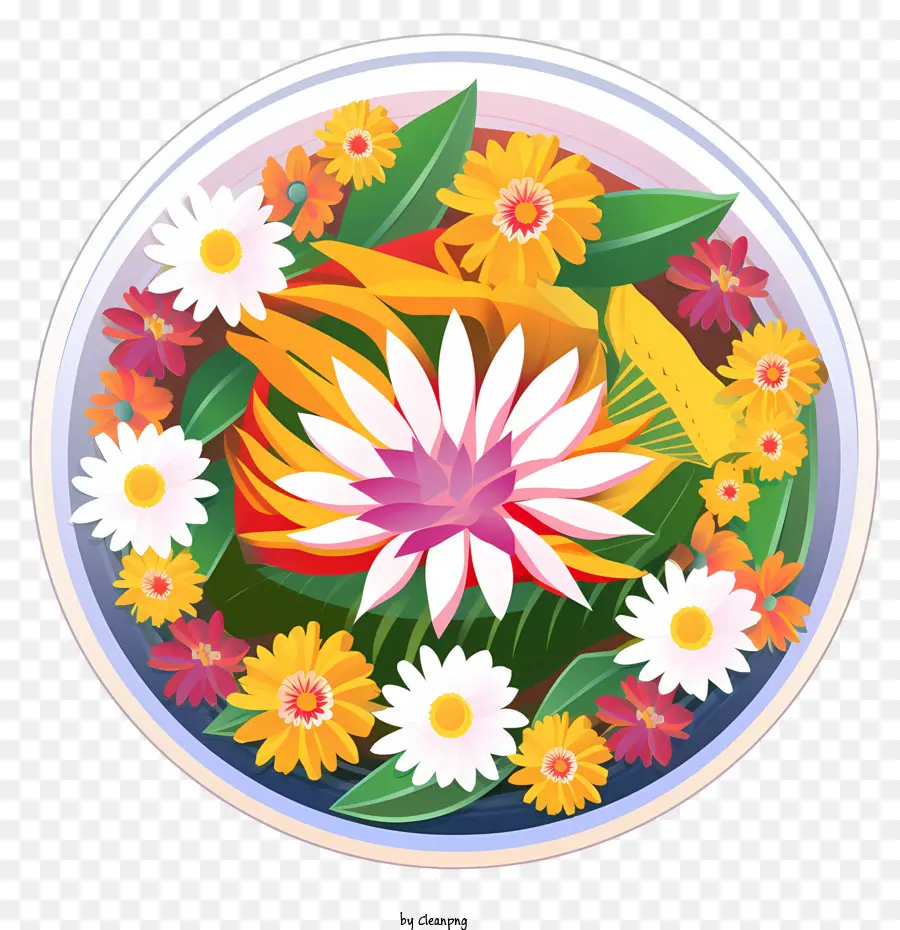 O Nome é Floral Rangoli，Onã PNG