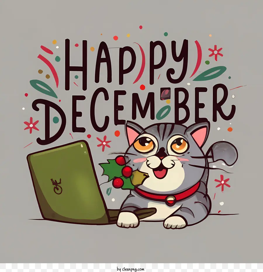 Dezembro，Feliz Dezembro Gato PNG