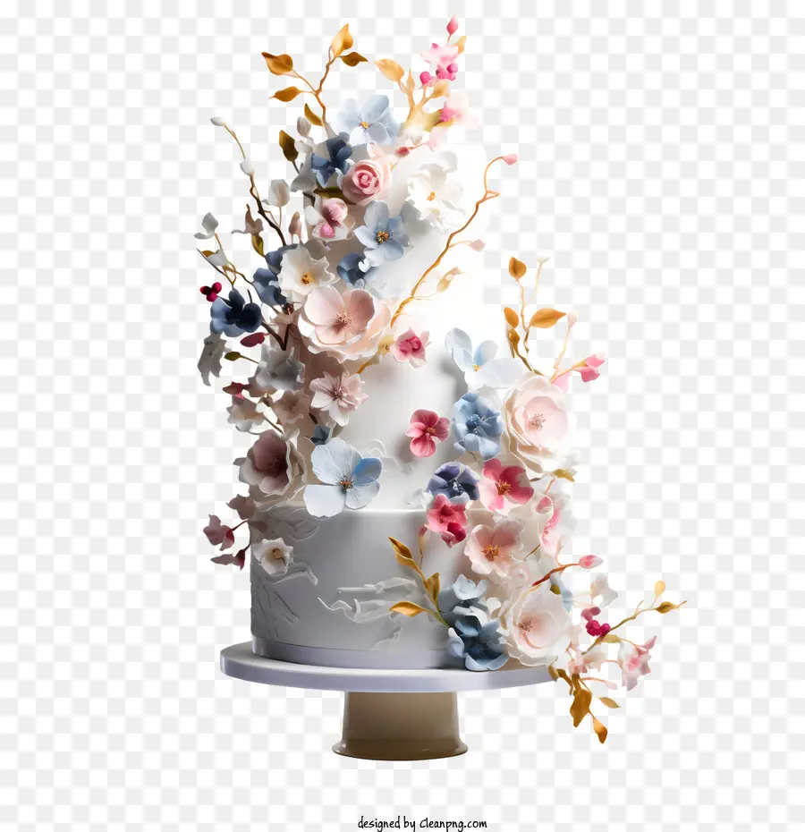 Bolo De Casamento，Bolo Floral PNG