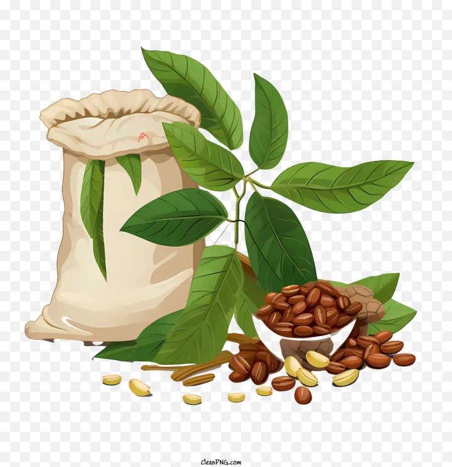 Bolsa De Grãos De Café，Amendoim PNG