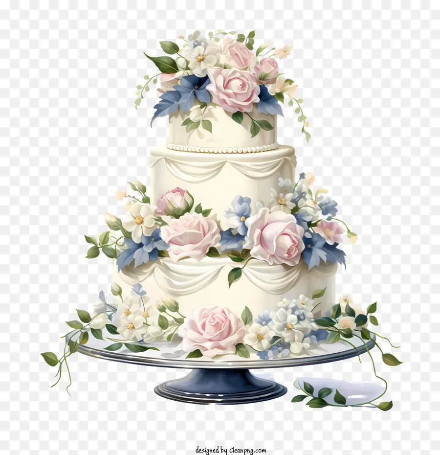 Bolo De Casamento，Três Camadas PNG