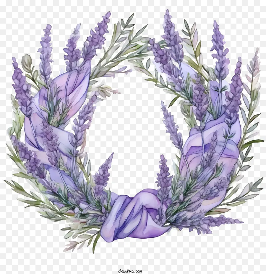 Guirlanda De Lavanda，Coroa De Lavanda PNG