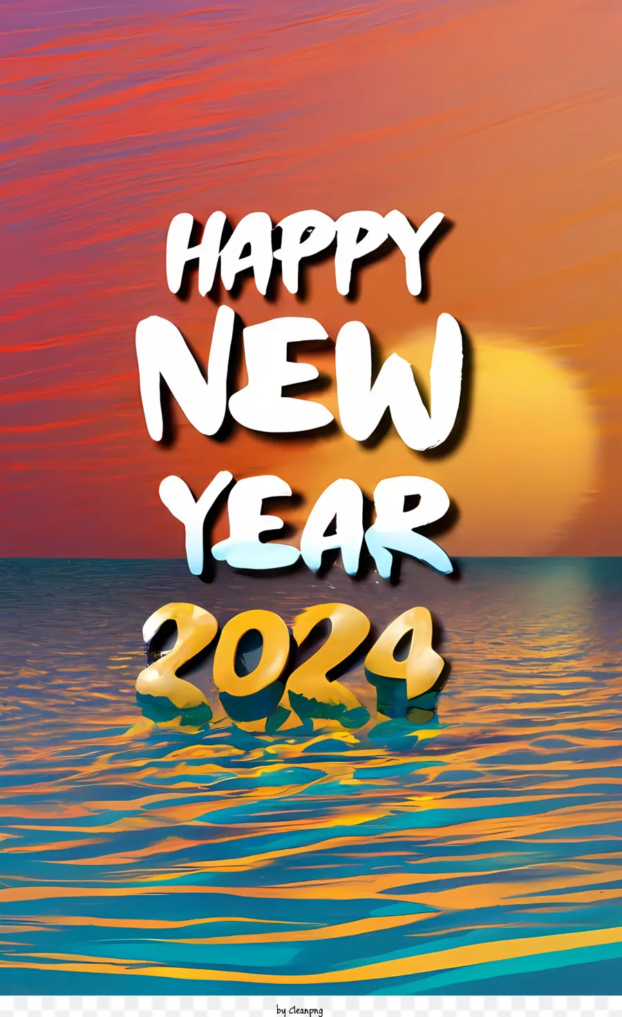 2024 Olá，Feliz Ano Novo 2023 PNG