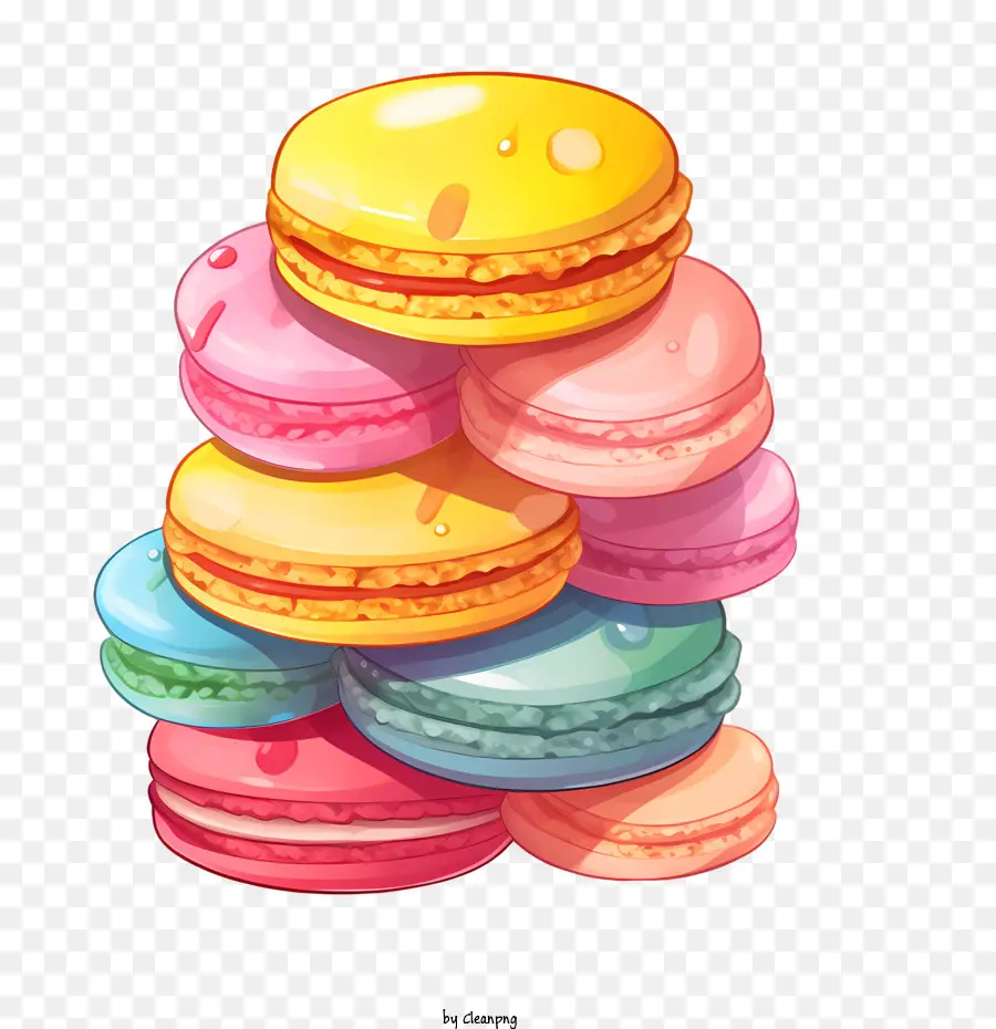 Dia Do Macarrão，Macarons Coloridos PNG