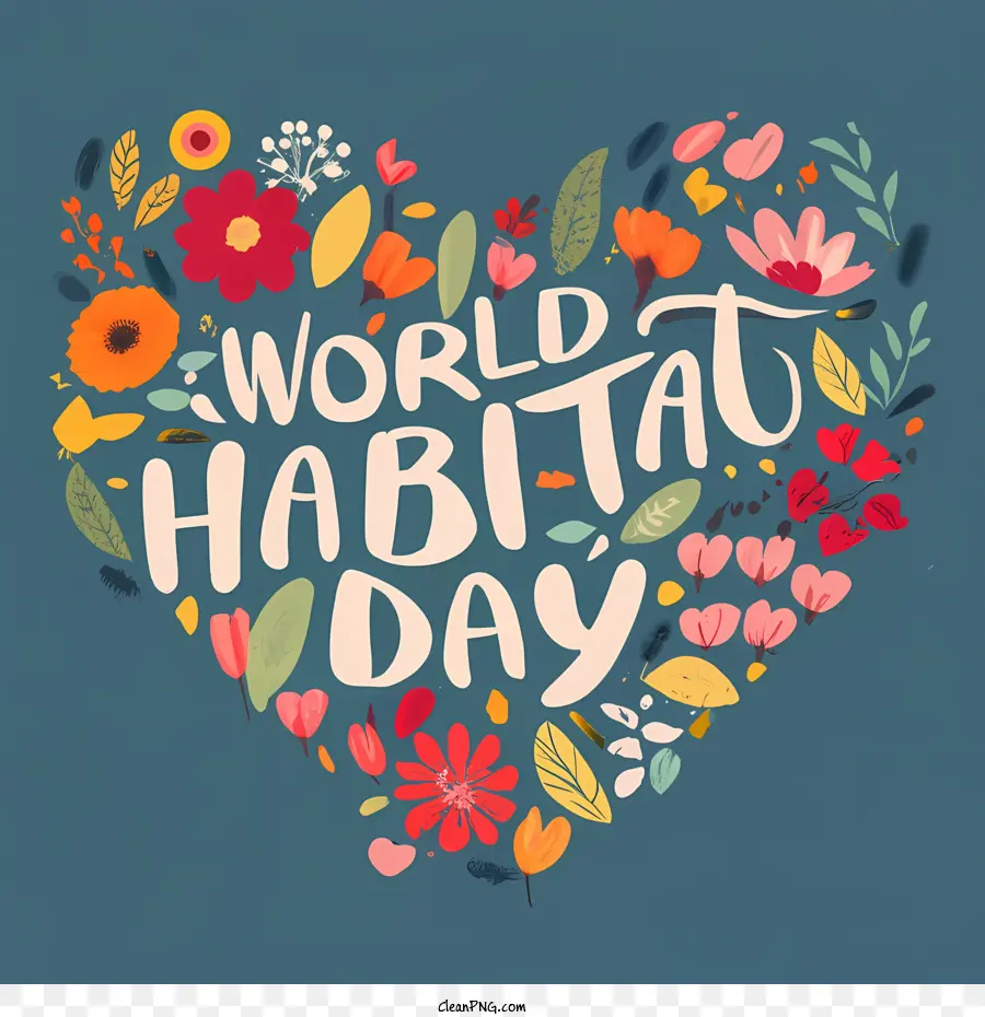 Dia Mundial Do Habitat，Flor Do Coração PNG