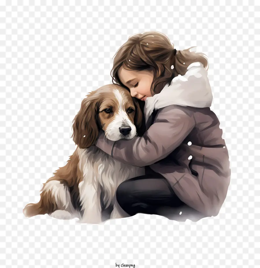 Abrace O Seu Dia De Cão，Menina PNG