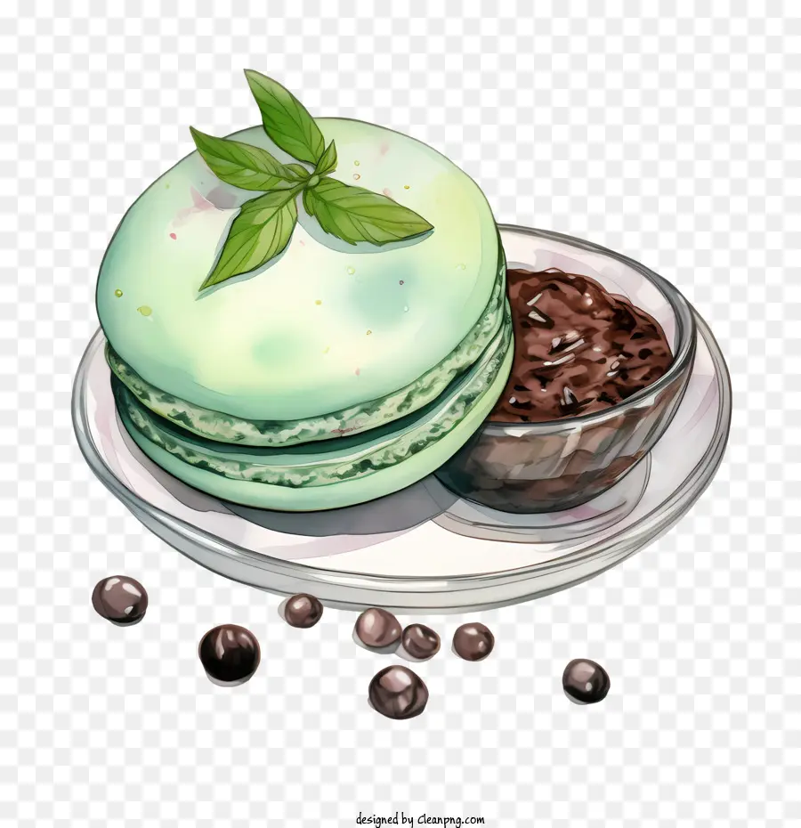 Dia Do Macarrão，Macaron Verde PNG