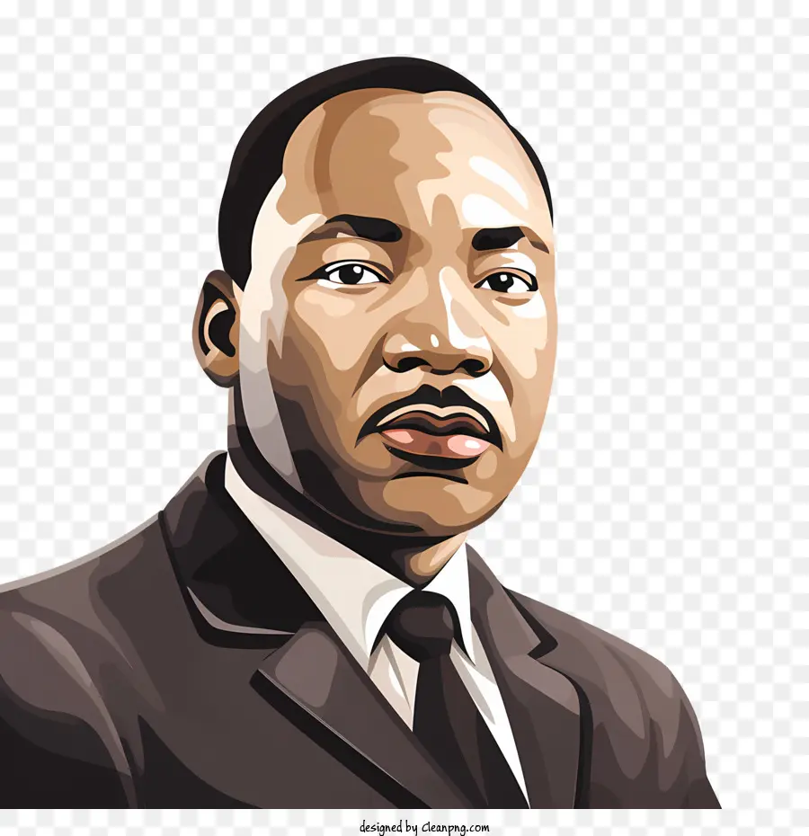 Dia De Martin Luther King Jr，Retrato PNG