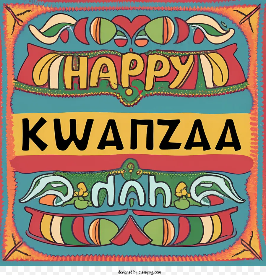 Feliz Kwanzaa，Colorido PNG
