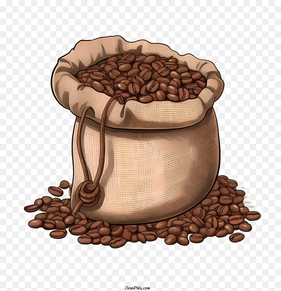 Grãos De Café，Sack PNG