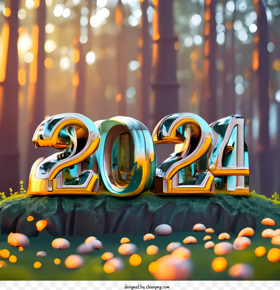 2024 Feliz Ano Novo，Novo PNG