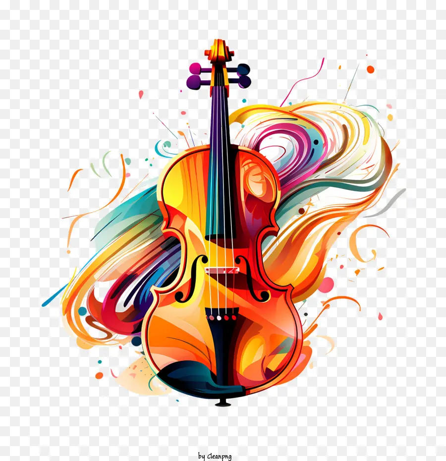 Dia Do Violino，Violino Colorido PNG