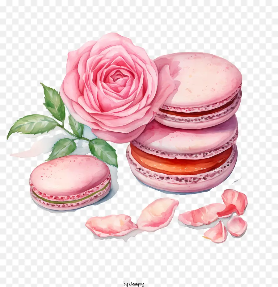 Macaroon Dia，Macarons Rosa PNG