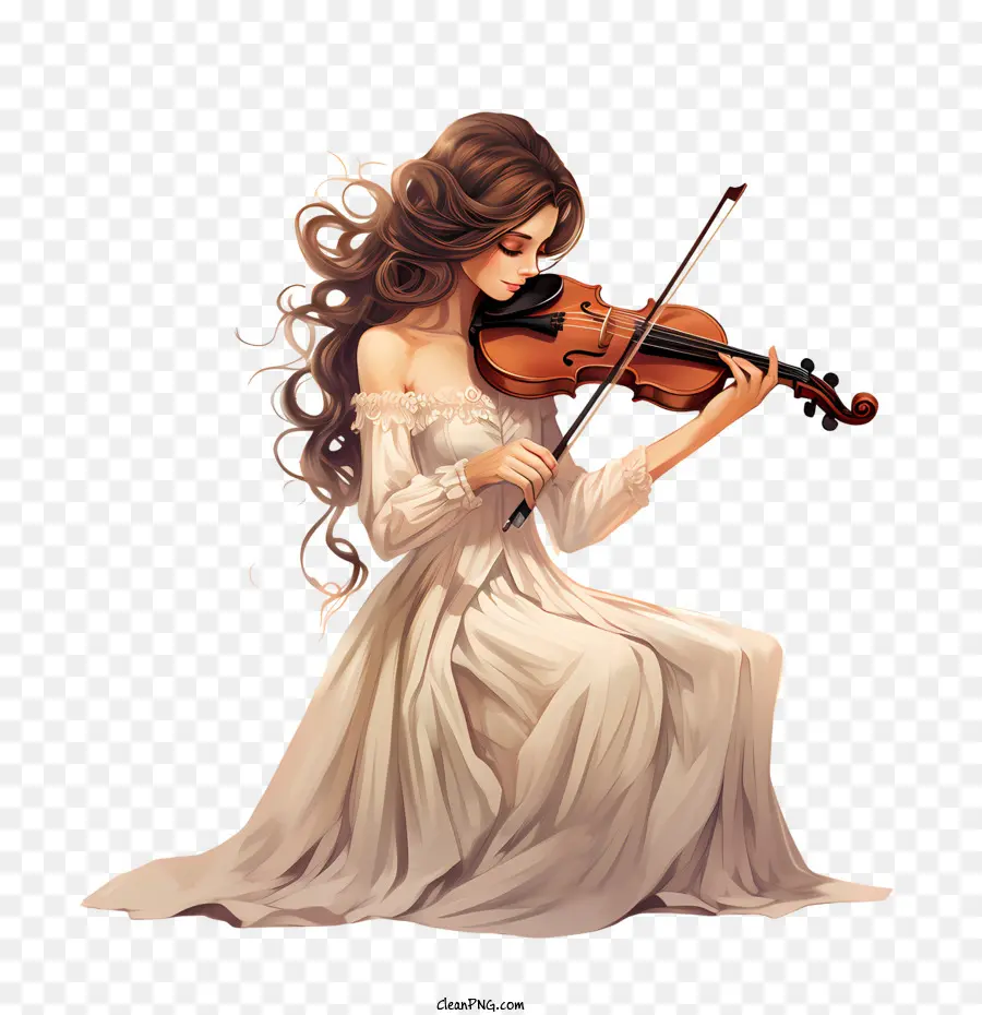 Dia Do Violino，Mulher Tocando Violino PNG