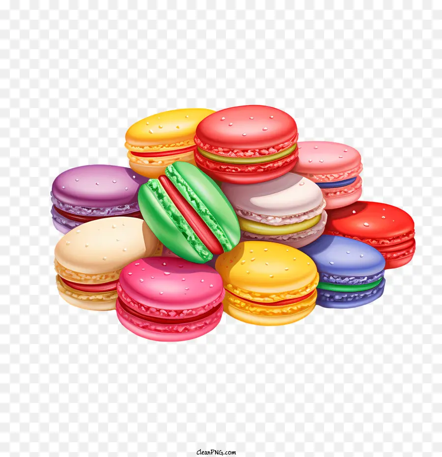 Dia Do Macarrão，Macarons Coloridos PNG