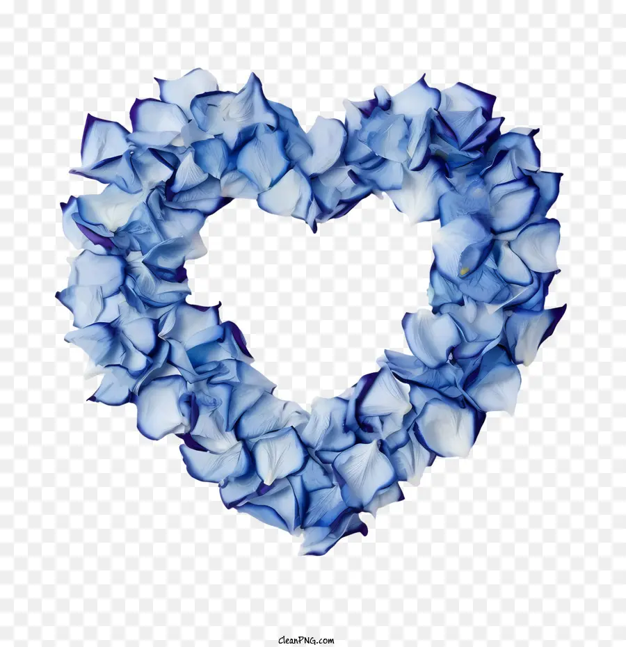 Pétalas De Rosa Azul，Coração PNG