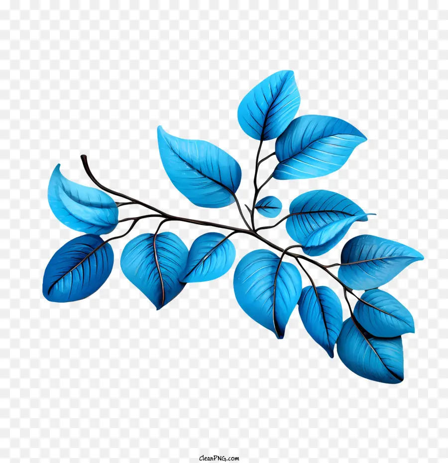 Folhas Azuis，árvore PNG