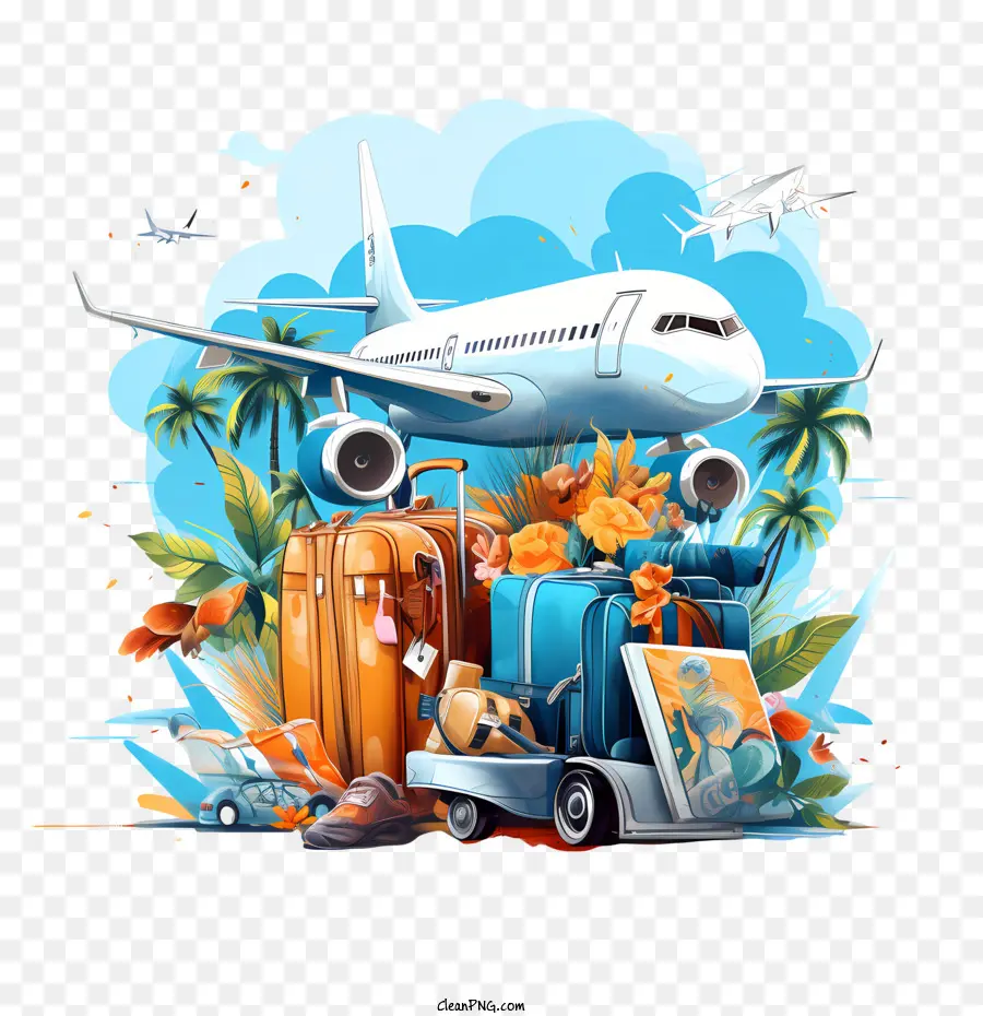 Dia Mundial Do Turismo，De Avião PNG