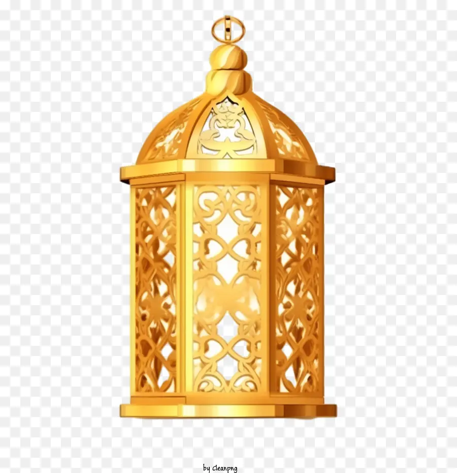 Islâmica Lanterna，Ouro PNG