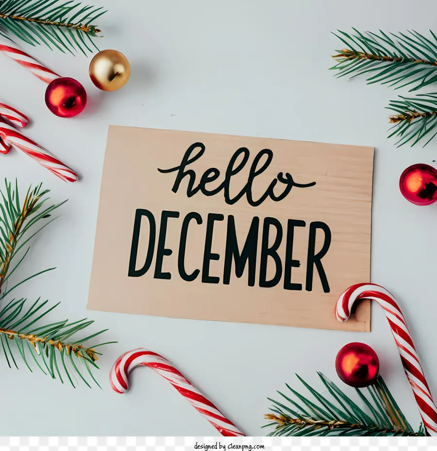 Olá De Dezembro De，Decorações De Natal PNG