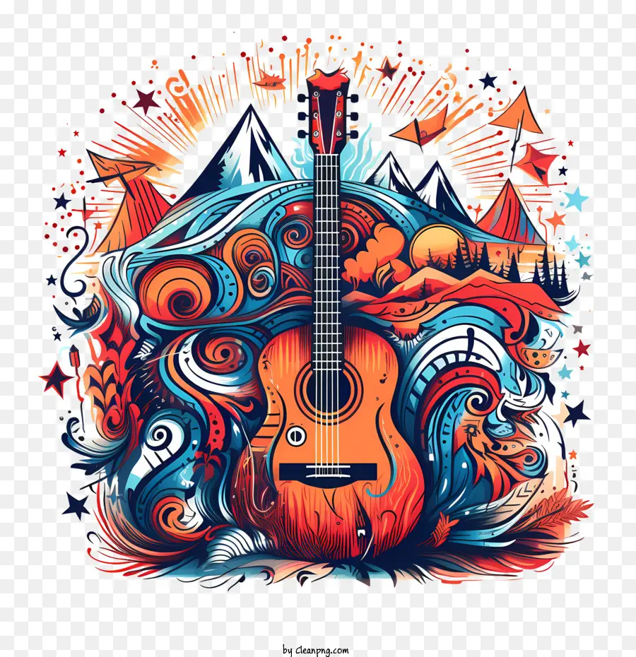 Internacional Do Dia Da Música，Guitarra PNG
