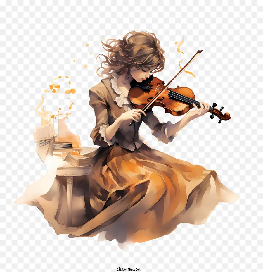 Dia Do Violino，Garota Tocando Violino PNG