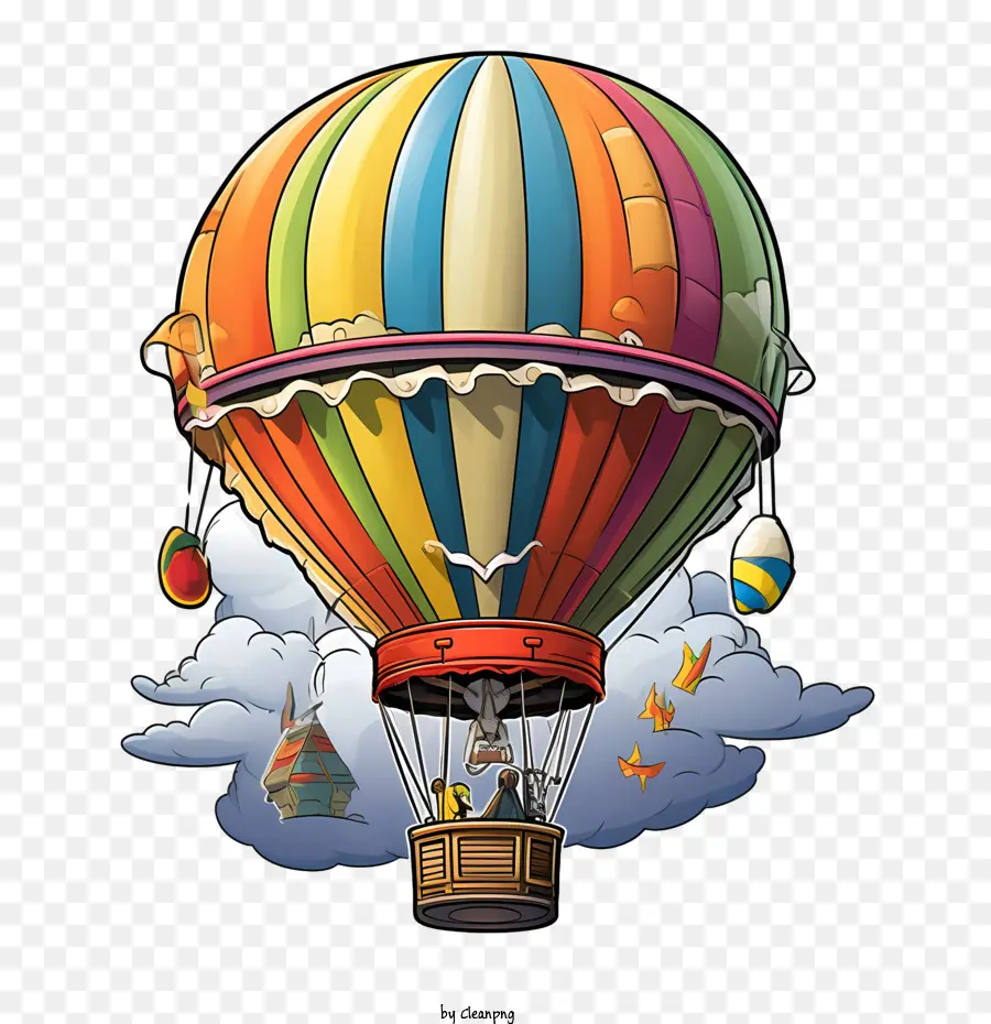 Balão De Ar Quente，Voar PNG