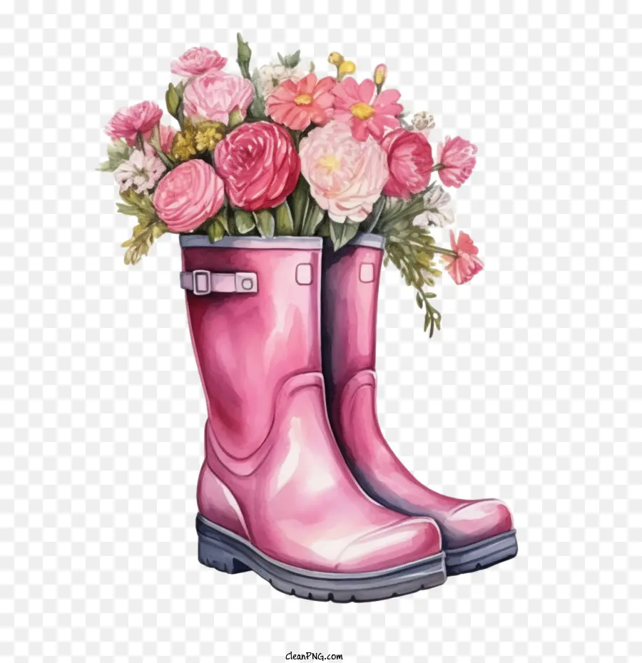 Botas De Borracha，Botas De Borracha Rosa PNG