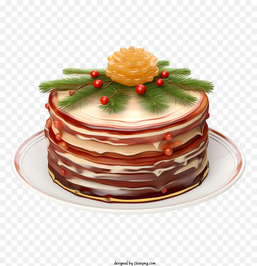 Bolo De Natal，Bolo Em Camadas PNG