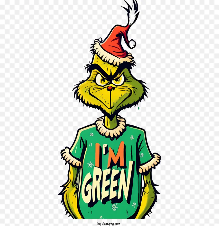 Natal Grinch，Verde PNG