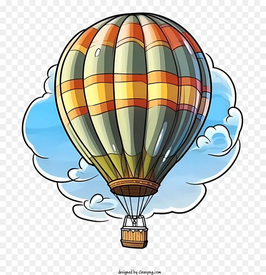 Balão De Ar Quente，Nuvens PNG