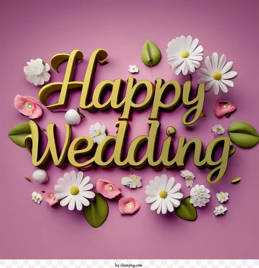 Casamento Feliz，Margaridas PNG
