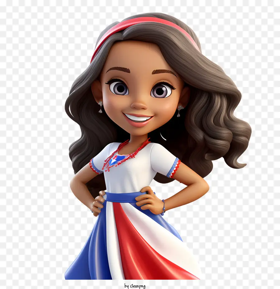 Dia Da Independência Da Costa Rica，Garota Animada PNG