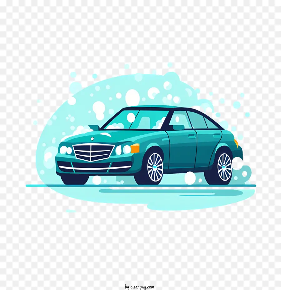 Lavagem De Carro，Carro Verde PNG