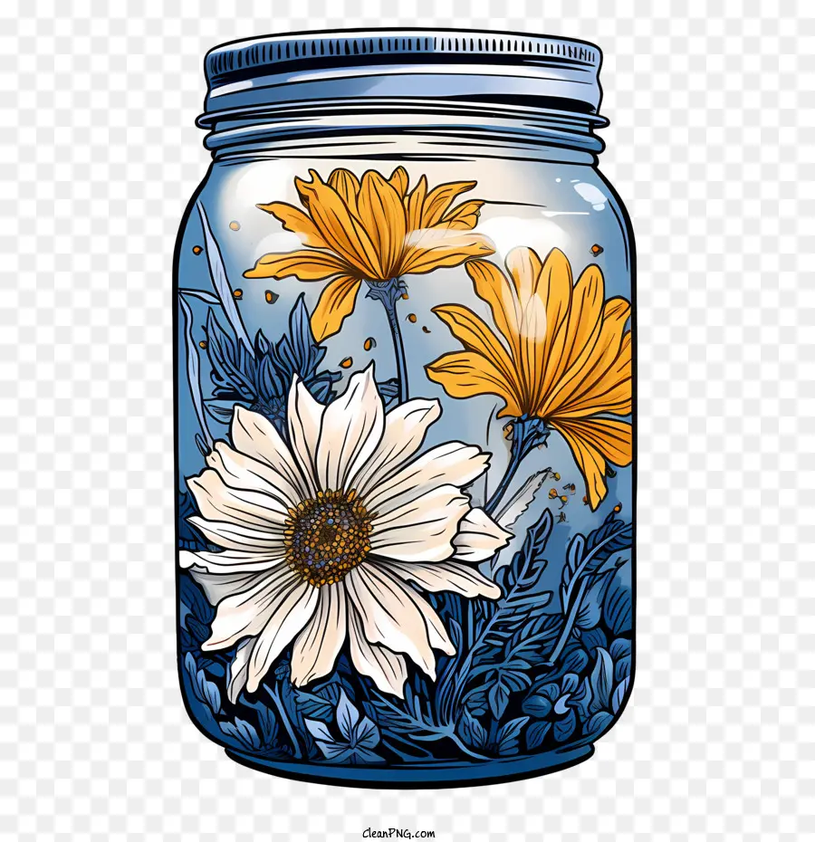 Dia Nacional Do Mason Jar，Flores Em Jarra PNG