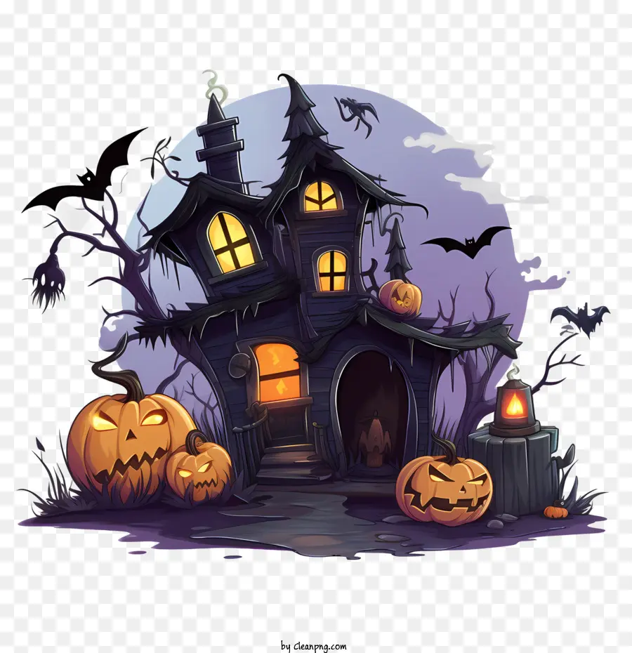 Casa Assombrada Do Dia Das Bruxas，Linda Casa De Halloween PNG