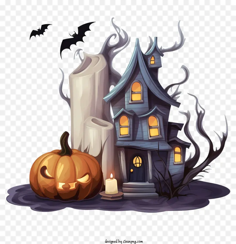 Casa Assombrada Do Dia Das Bruxas，Linda Casa De Halloween PNG