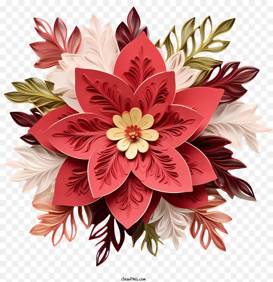 Bicos De Flor，Papercraft PNG