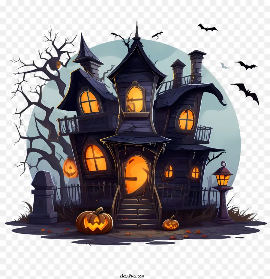 Dia Das Bruxas Assombrado Casa，Spooky PNG