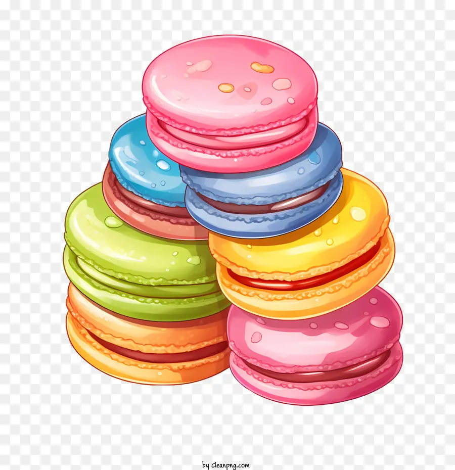 Dia Do Macarrão，Macarons Coloridos PNG