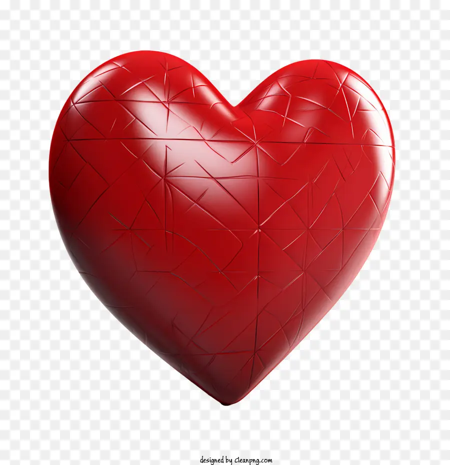 3d Coração，Vermelho PNG