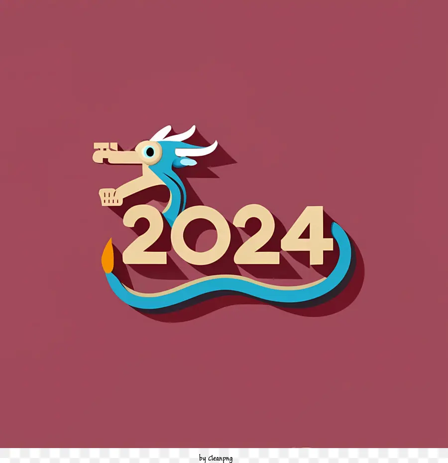 2024 Feliz Ano Novo，Dragão 2024 PNG